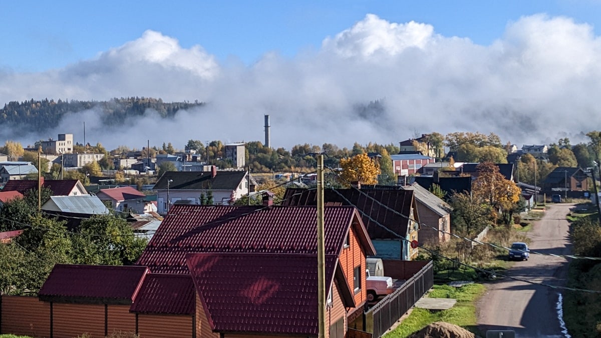 Private sector after thick fog in the morning